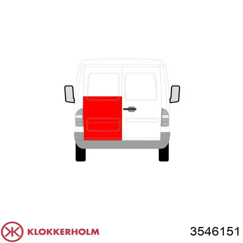 Дверь фургона задняя распашная левая 3546151 Klokkerholm