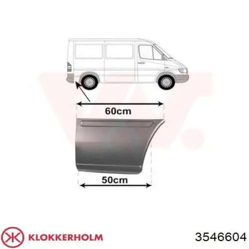 Ремонтная часть арки крыла заднего правого 4max 6504033546604P цена, от 18.35 USD