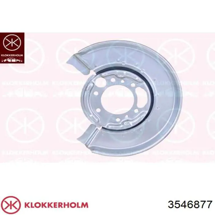 3546877 Klokkerholm защита тормозного диска заднего левая