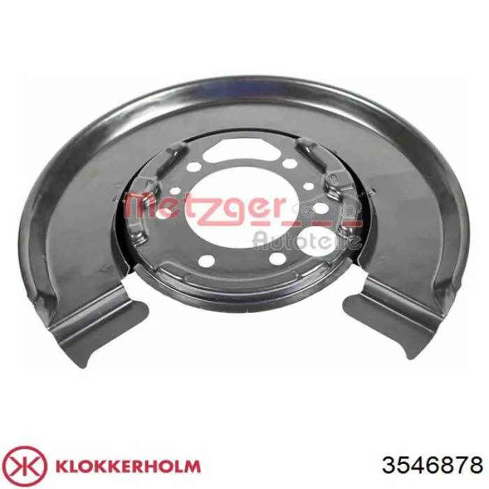Защита тормозного диска заднего правая Klokkerholm 3546878