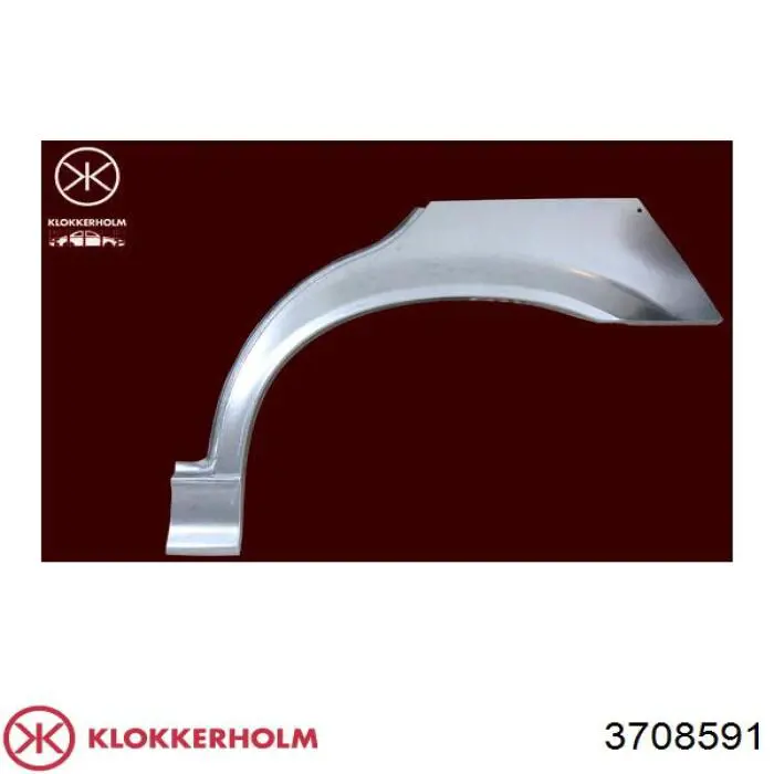 3708591 Klokkerholm Ремонтная часть арки крыла заднего левого