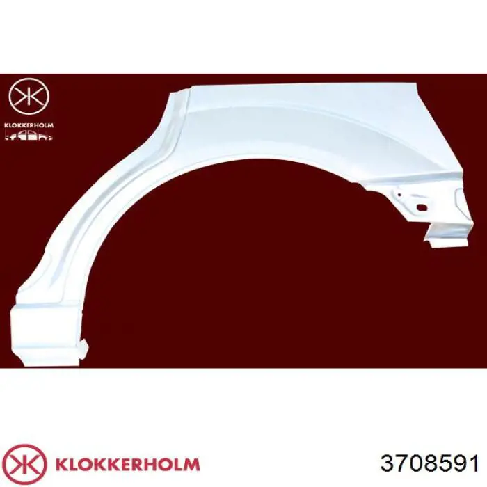 Ремонтная часть арки крыла заднего левого Klokkerholm 3708591 цена, от 89.33 USD