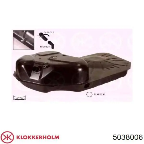 Бак топливный KLOKKERHOLM 5038006