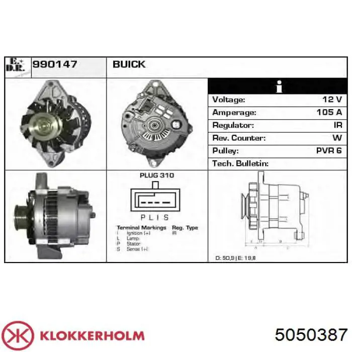 Подкрылок передний левый 5050387 Klokkerholm