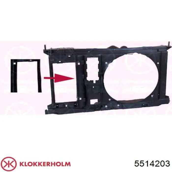 Диффузор радиатора охлаждения Klokkerholm 5514203