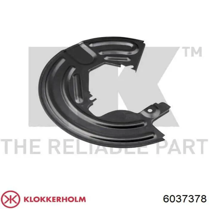 6037378 Klokkerholm защита тормозного диска переднего правого