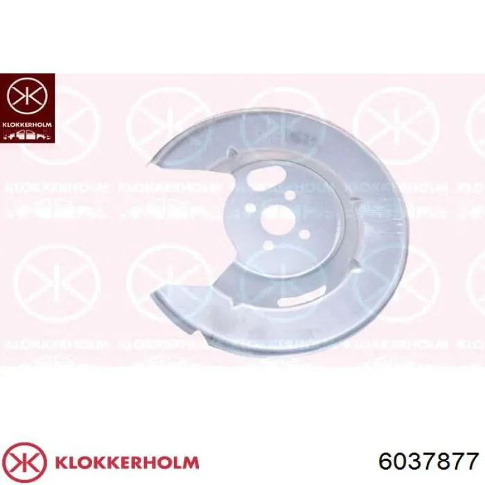 6037877 Klokkerholm Пыльник тормозного диска заднего левый