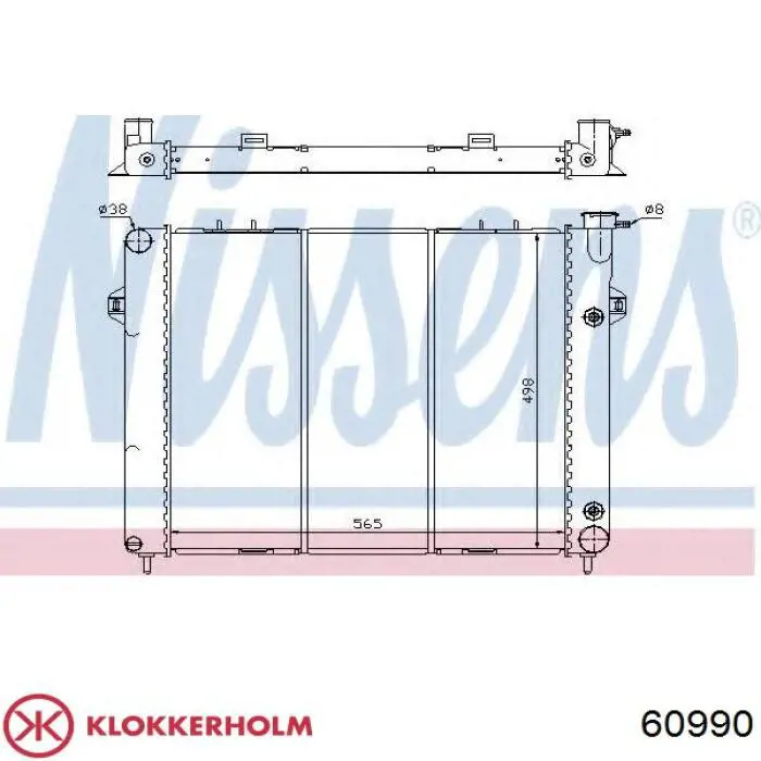 Решетка радиатора 60990 Klokkerholm