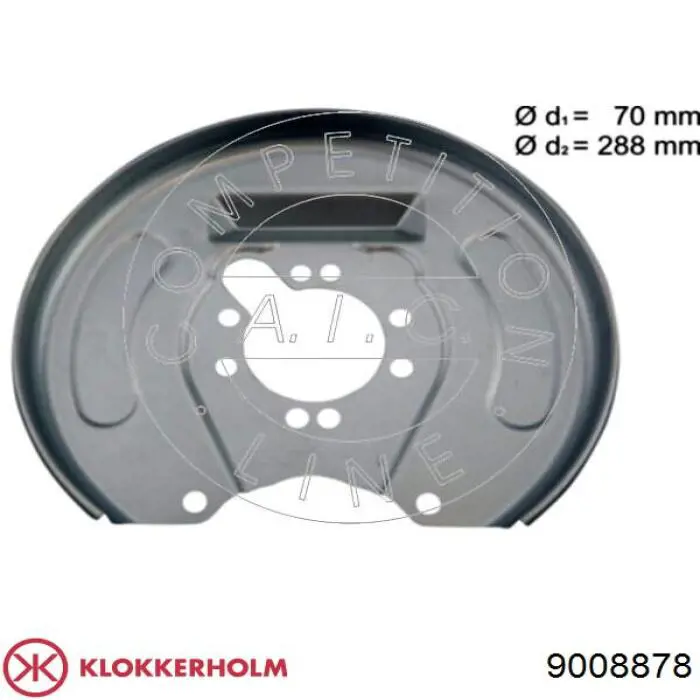 Щиток тормозного диска заднего правый Klokkerholm 9008878 цена, от 28.24 USD
