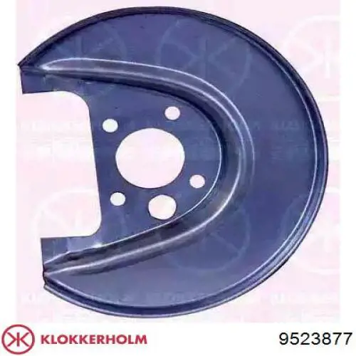 9523877 Klokkerholm защита тормозного диска заднего левая