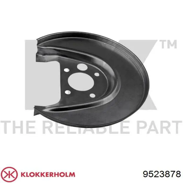 9523878 Klokkerholm защита тормозного диска заднего правая