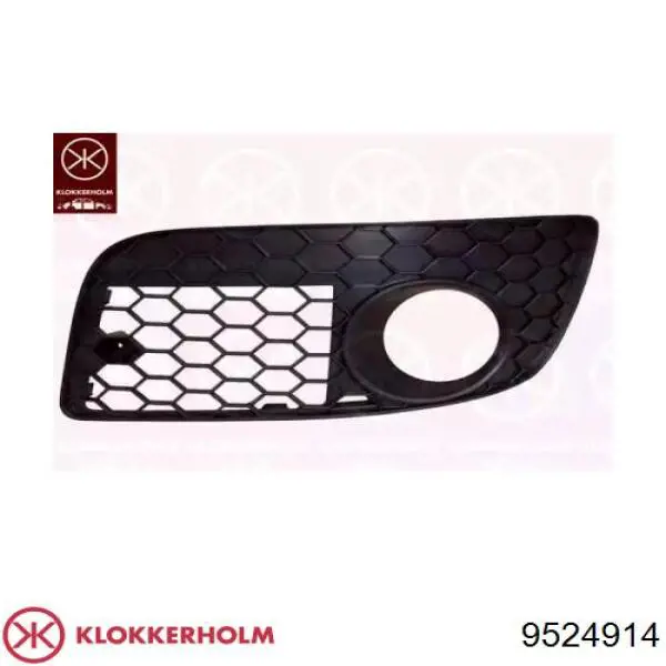 Заглушка (решетка) противотуманных фар бампера переднего правая KLOKKERHOLM 9524914