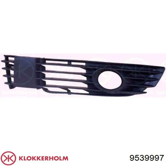 Заглушка (решетка) противотуманных фар бампера переднего левая Klokkerholm 9539997