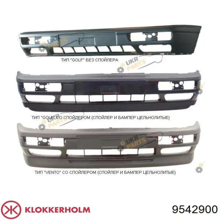9542900 Klokkerholm передний бампер