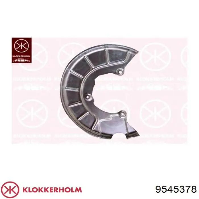 9545378 Klokkerholm защита тормозного диска переднего правого
