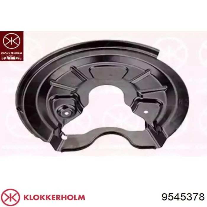 Защита тормозного диска переднего правого 9545378 Klokkerholm