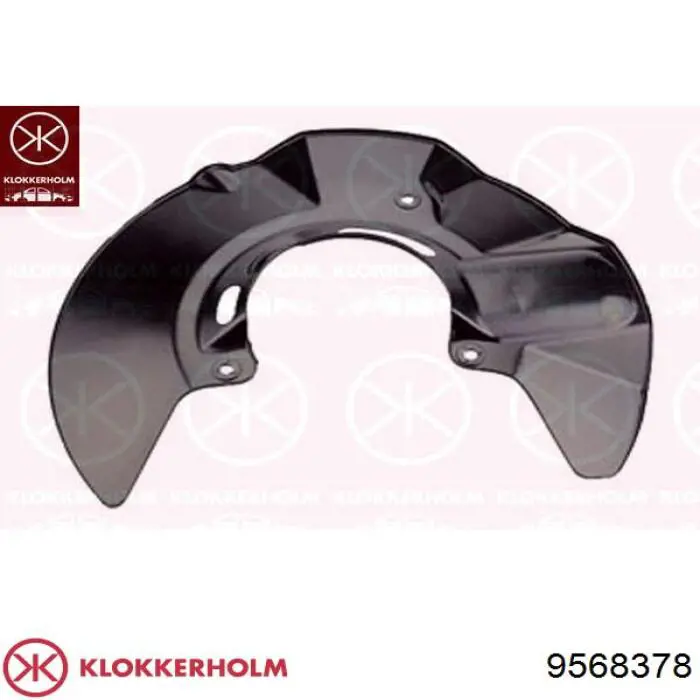 Защита тормозного диска переднего правого Klokkerholm 9568378