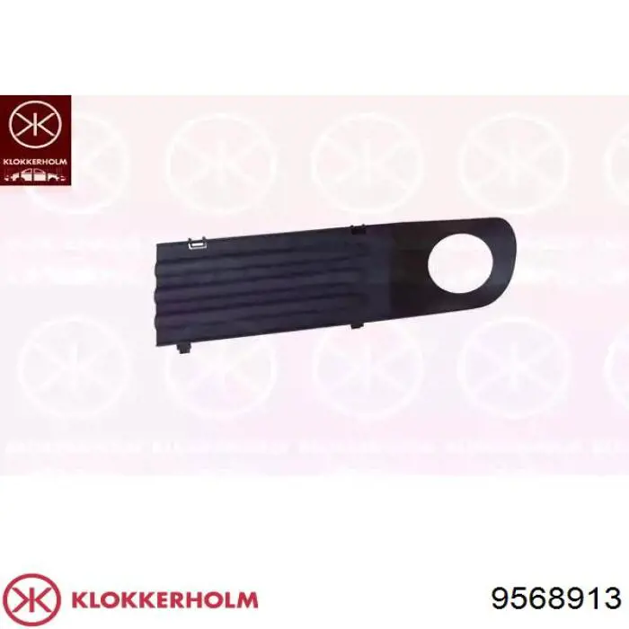 Заглушка (решетка) противотуманных фар бампера переднего левая Klokkerholm 9568913
