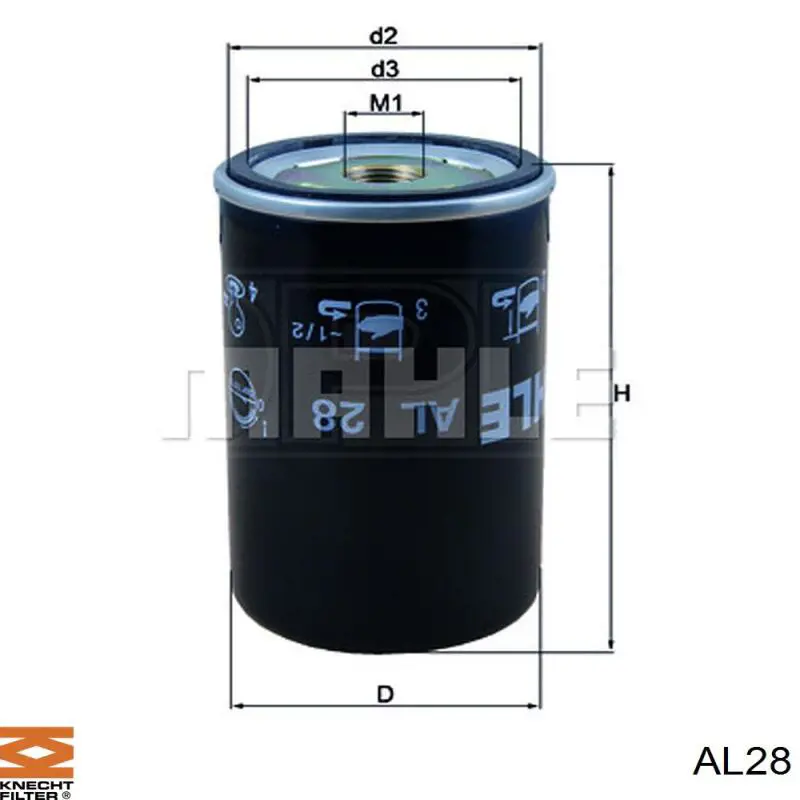 AL28 Mahle Original фильтр осушителя воздуха (влагомаслоотделителя (TRUCK))