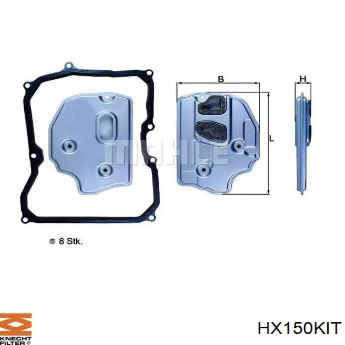 Фильтр АКПП Knecht-Mahle HX150KIT