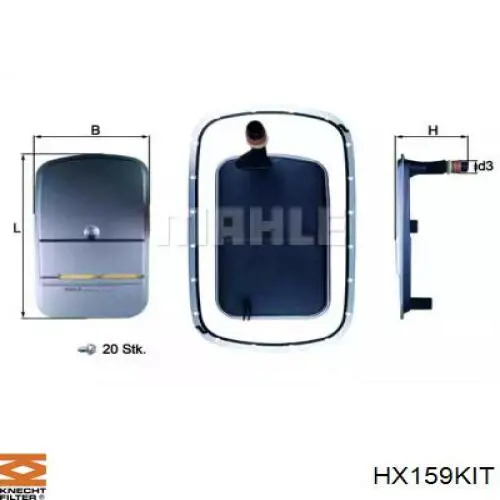 Фильтр АКПП HX159KIT Knecht-Mahle