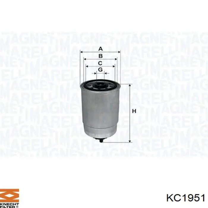 KC1951 Knecht-Mahle топливный фильтр