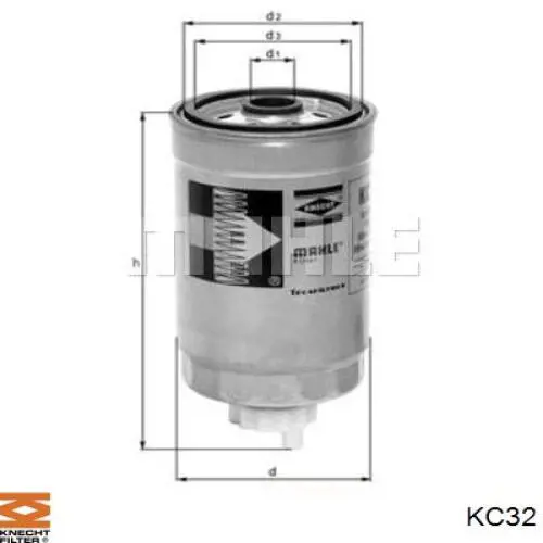 KC32 Knecht-Mahle топливный фильтр
