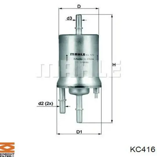 Топливный фильтр KC416 Knecht-Mahle