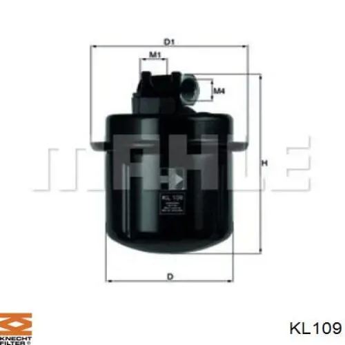 Топливный фильтр KL109 Knecht-Mahle