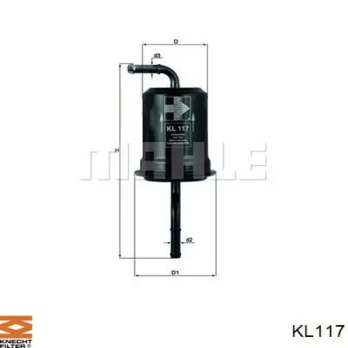 KL117 Knecht-Mahle топливный фильтр