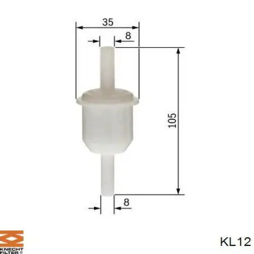 KL12 Knecht-Mahle топливный фильтр