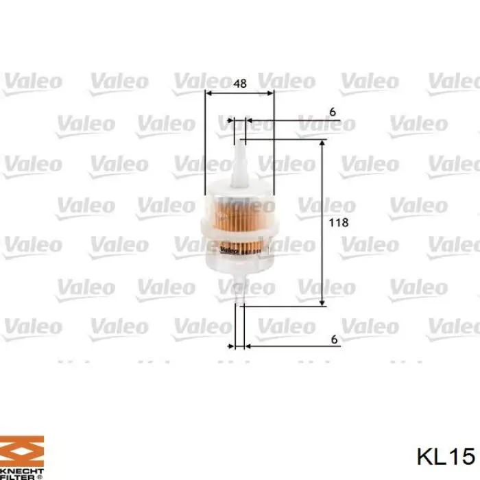 Фільтр паливний KL15 Knecht-Mahle