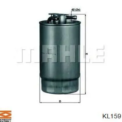 Фільтр паливний KL159 Knecht-Mahle