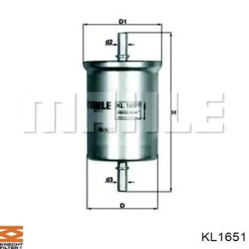 Топливный фильтр KL1651 Knecht-Mahle