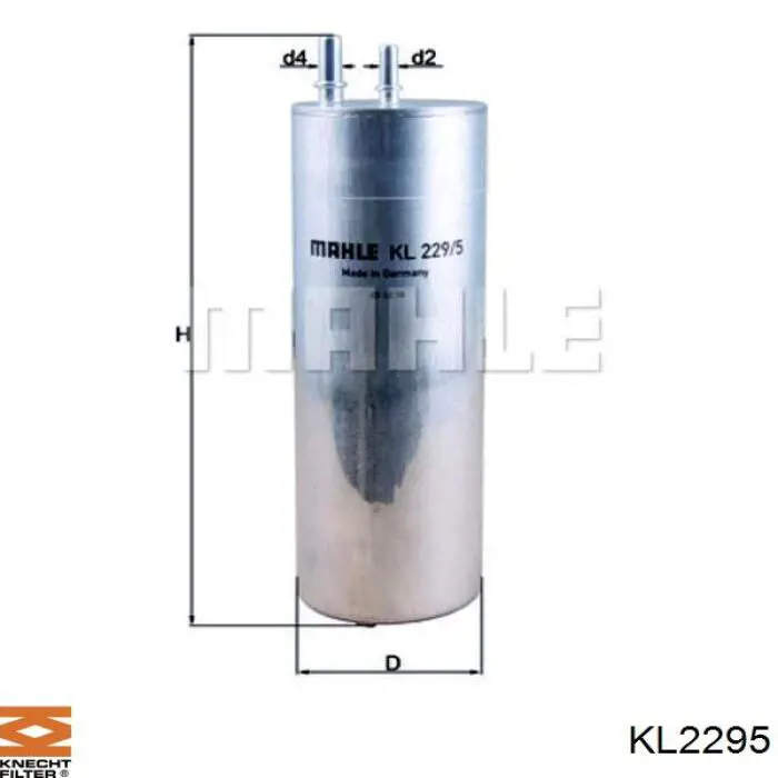 KL2295 Knecht-Mahle filtro de combustível