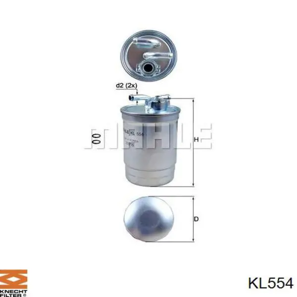 KL554 Knecht-Mahle топливный фильтр