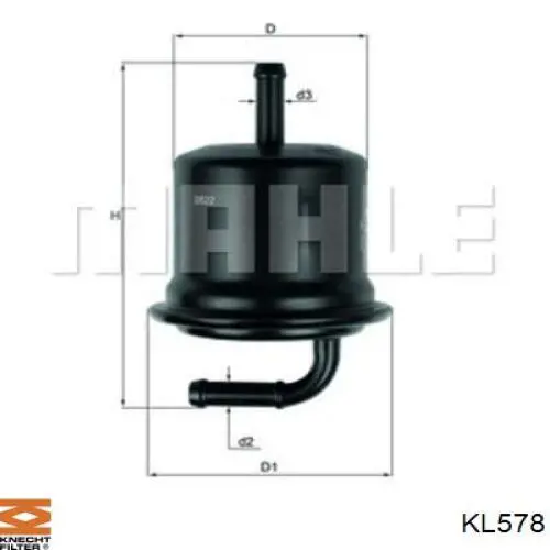 KL 578 Knecht-Mahle топливный фильтр