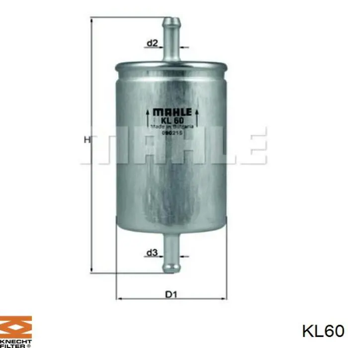 KL60 Knecht-Mahle топливный фильтр