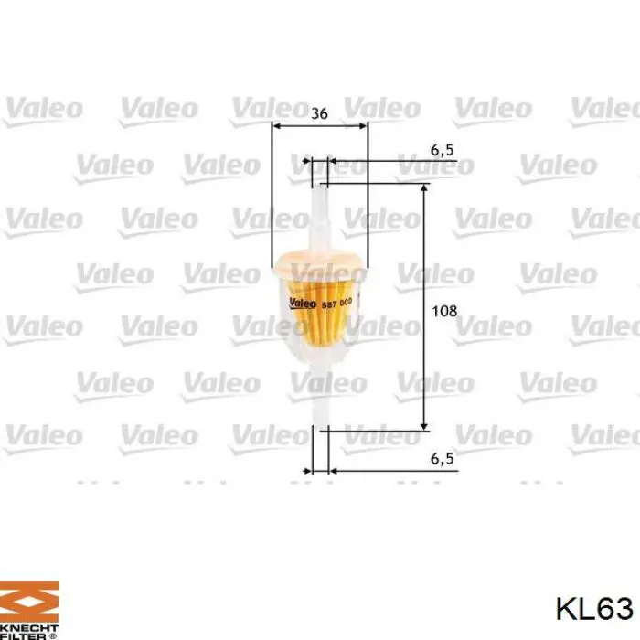 KL63 Knecht-Mahle топливный фильтр