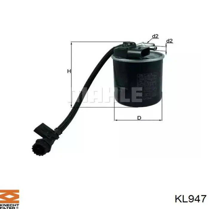 Топливный фильтр KL947 Knecht-Mahle