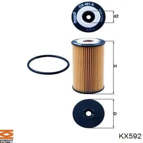 KX592 Knecht-Mahle топливный фильтр