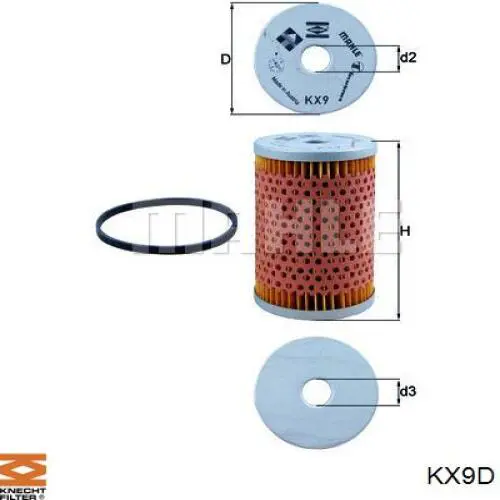 KX9D Knecht-Mahle топливный фильтр