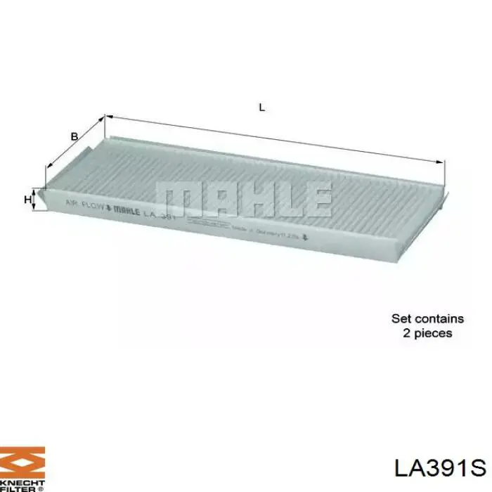 Фильтр салона LA391S Knecht-Mahle