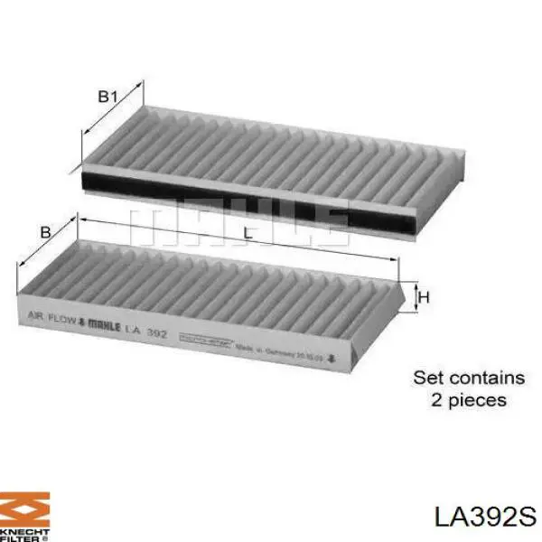 Фильтр салона LA392S Knecht-Mahle