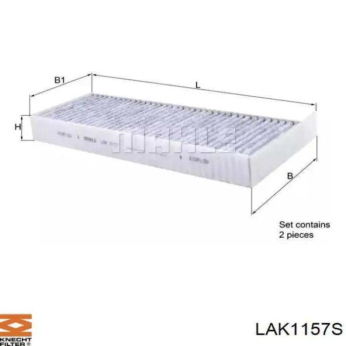 LAK1157S Knecht-Mahle filtro de salão