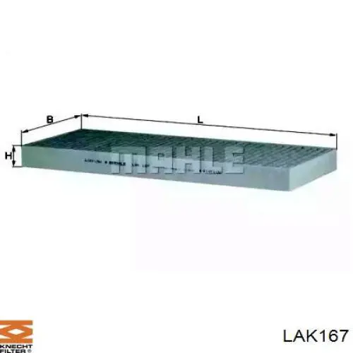 LAK167 Knecht-Mahle фильтр салона