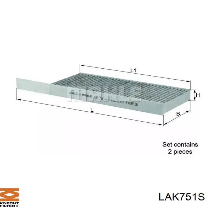 Фильтр салона LAK751S Knecht-Mahle