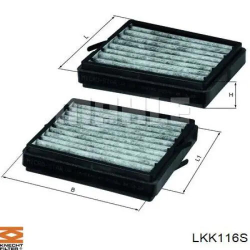 LKK116S Knecht-Mahle фильтр салона