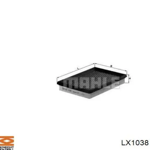 LX1038 Knecht-Mahle воздушный фильтр