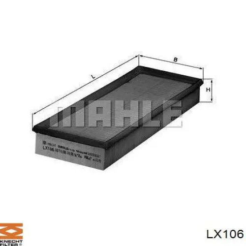 LX106 Knecht-Mahle воздушный фильтр